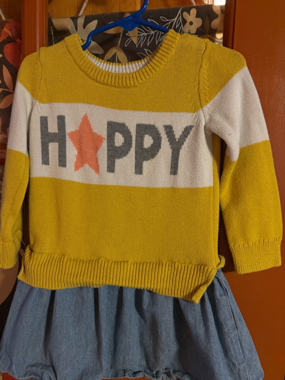 GAP Yellow and White Striped Toddler Knit Sweater